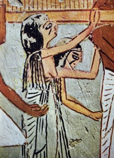 Egyptian tomb wall painting