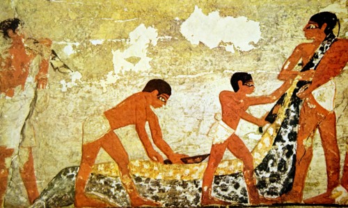 Egyptian tomb wall painting