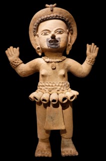 Ceramic Incense figure in a feminine form