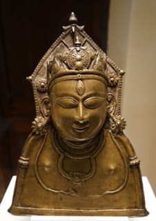 Brass head of the Hindu God Siva