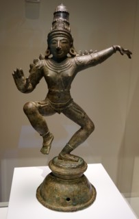 Bronze statue of the God Krishna