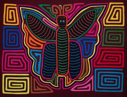 Mola textile by Kuna Indian artist