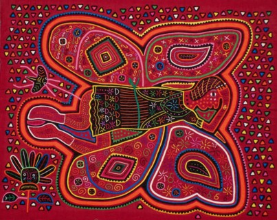 Mola textile by Kuna Indian artist