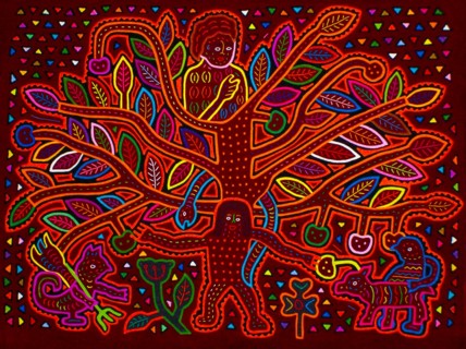 Mola textile by Kuna Indian artist