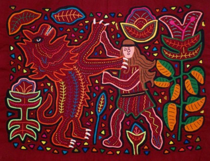 Mola textile by Kuna Indian artist