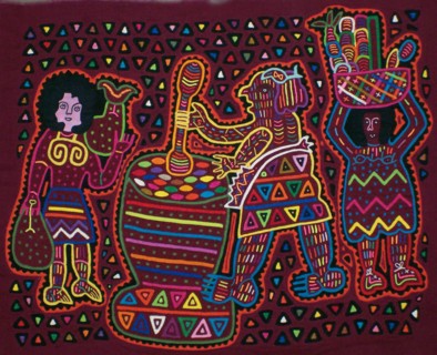 Mola textile by Kuna Indian artist