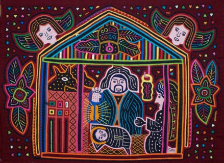 Mola textile by Kuna Indian artist