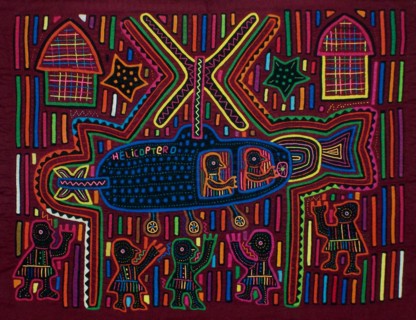 Mola textile by Kuna Indian artist