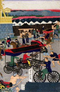 Utagawa, Flourishing Nihonbashi section of Tokyo