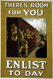 Enlist to-day WWI recruitment poster