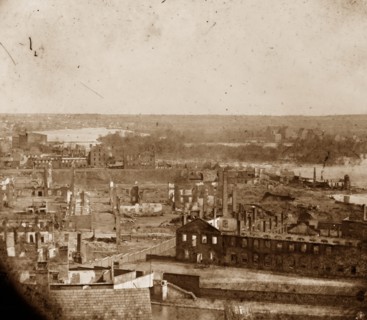 Ruins of State Arsenal and view down James River