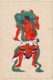 Mythological Buddhist or Hindu figure 1878
