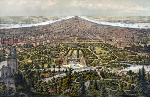 New York, print by G. Schlegel