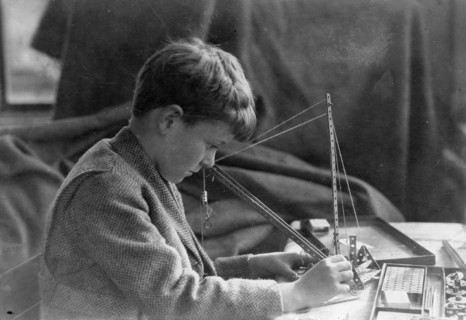 Boy with mechanical toy by Lewis Wickes Hine