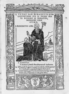 Saint Benedict presenting his monastic regulations