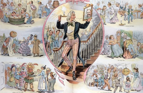 Uncle Sam's Halloween by Samuel Ehrhart, 1862-1937, artist dated 1904