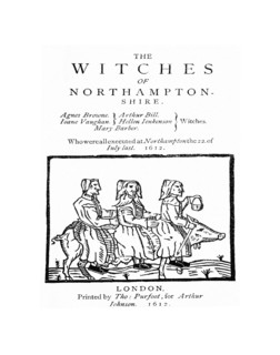 Cover of the pamphlet The Witches of Northampton