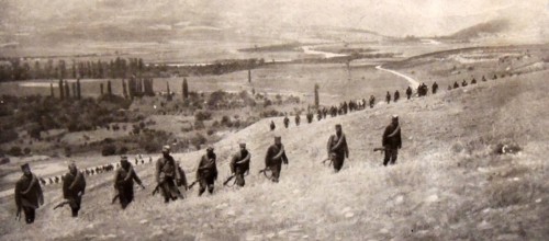 The victorious French army returns at the end of WWI