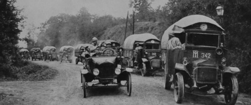 French mechanised division on the road.
