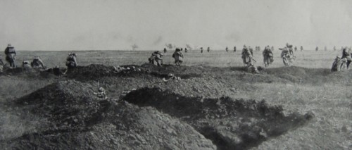 Battalion approaching the front.
