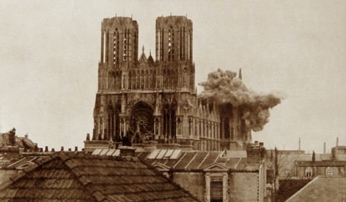 The destruction of Reims cathedral
