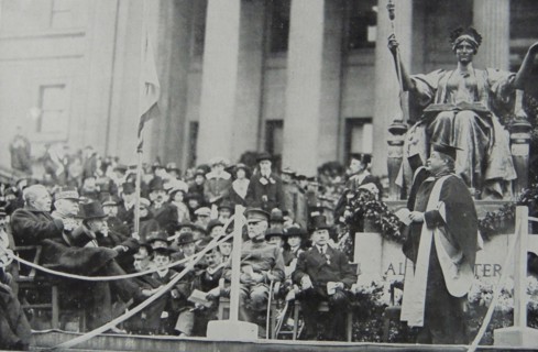 Prime minister Viviani, General Joffre and US president Woodrow Wilson.
