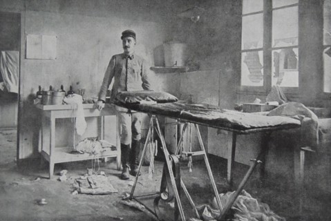French field hospital showing the operating theatre.