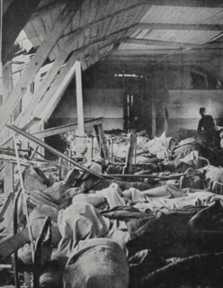 French field hospital showing the ward.