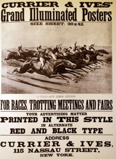 Currier & Ives Illustration. Grand Illuminated Posters for Races, Trotting Meetings and Fairs