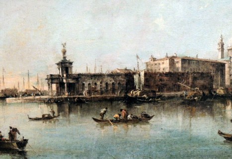 Guardi, Detail from Santa Maria della Salute and the Dogana, Venice