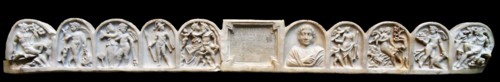 marble sarcophagus with the myth of Selene and endymion