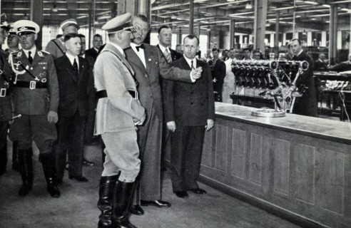 Adolf Hitler at a automobile exhibition in Berlin 1936