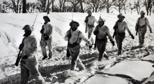 British soldiers on the western front winter 1939 WWII.