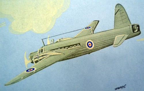 WWII: French postcard depicting a French Wellington III Bomber aircraft.