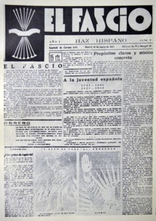 Spanish civil war: El Fascio Magazine, published by the Spanish falange party in the 1930's