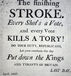 Election poster of 1807 published in the USA