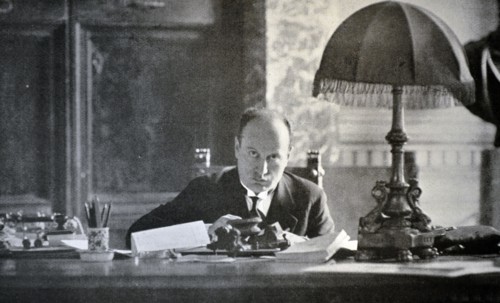 Rome - Mussolini in his study at Palazzo Chigi