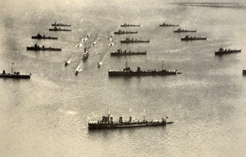 Italian naval exercises in formation 1930