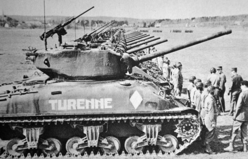 WWII: French Tanks during the liberation battles in Alsace , France