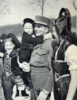 WWII: General de lattre during the liberation of Alsace, France 1944