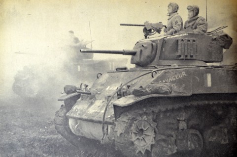 French army tanks at the liberation of Alsace 1944