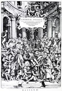 Title Page to the First Edition of the 'De Humani Corporis Fabrica', by Vesalius