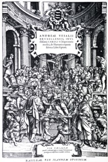 Title Page to the Second Edition of the 'De Humani Corporis Fabrica' by Vesalius