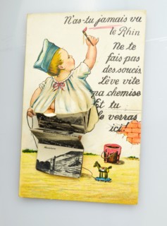 French postcard on the subject of the occupation of the German Rhineland in 1923