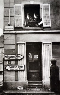 American soldier in Alsace Lorraine during the drive to liberate the French region, 1944