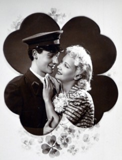 World War Two: Sentimental French postcard for civilians to send to their men at the frontline.