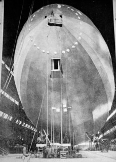 Observation Balloon Being Constructed