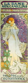 La dame aux camelias, Sarah Bernhardt Theatre de la Renaissance by Alphonse Mucha