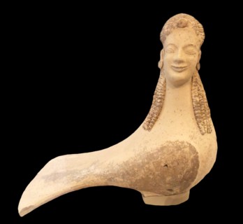 Terracotta Statuette of a Siren, Greek, Archaic period, circa 550-500 BC