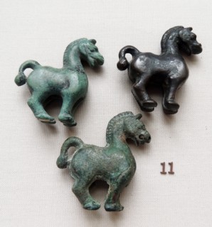 Three bronze horses. Ordos type, 5th-3rd century BC.